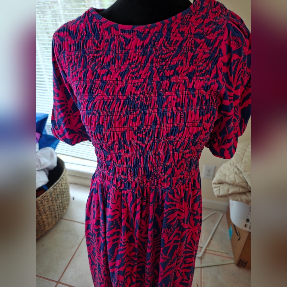 Lilla P Pink and Blue Mini Dress